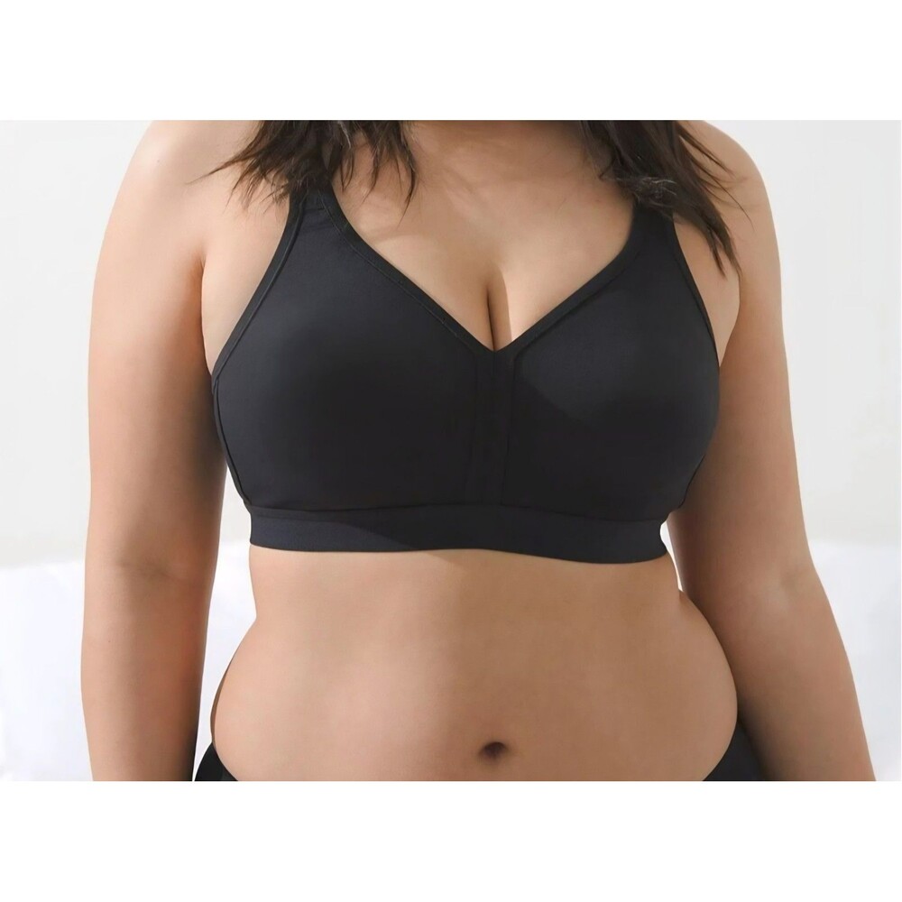 NWT Soma Embraceable Wireless Full Coverage Bra 40C Black Unlined Comfort